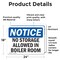 Signmission No Storage Allowed In Boiler Room, 24 in W x Rectangle, Vinyl Decal OS-2PACK-NS-D-1824-L-14853 - alternate 4